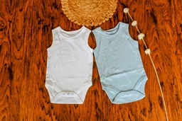 Classic Sky Blue Sleeveless Baby Romper - 6-9 Month