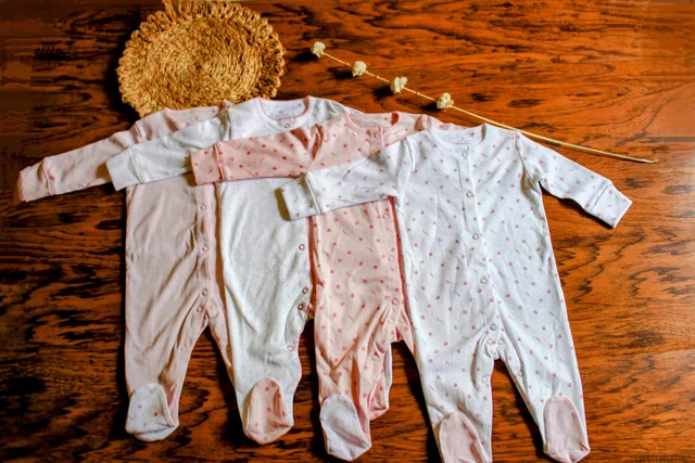 Baby Girl Full Sleeve Footed Romper Set - Pack of 4