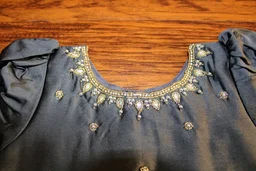 Classic Grey and Gold Traditional Baby Pavada Set - 6-12 Month