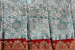 Elegant Maroon and Sky Blue Traditional Baby Pavada Set - 6-12 Month