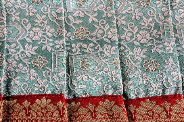 Elegant Maroon and Sky Blue Traditional Baby Pavada Set - 6-12 Month