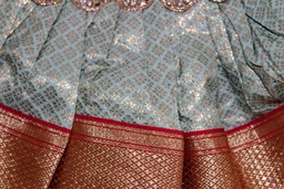 Elegant Traditional Baby Frock with Multiple Border Designs - 0-6 Month