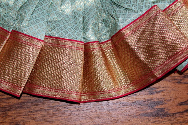 Elegant Traditional Baby Frock with Multiple Border Designs - 0-6 Month
