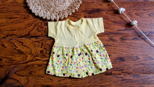 Baby Cotton Frock Set - Assorted Designs (Set of 3) - 0-3 Month