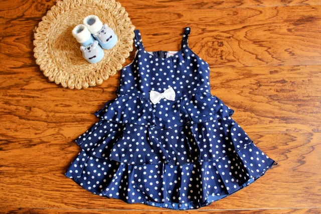  Blue Dot Delight Frock
