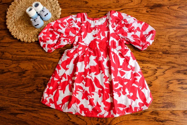 Crimson Charm Frock Set