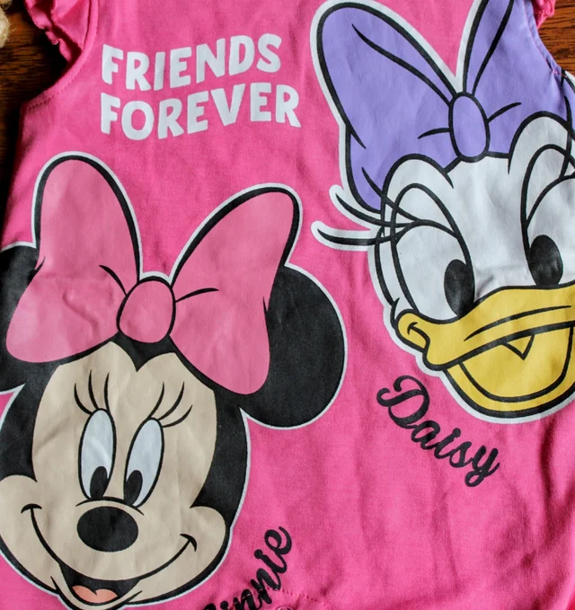 Minnie & Daisy Pink Romper - Preemie, Friends Forever