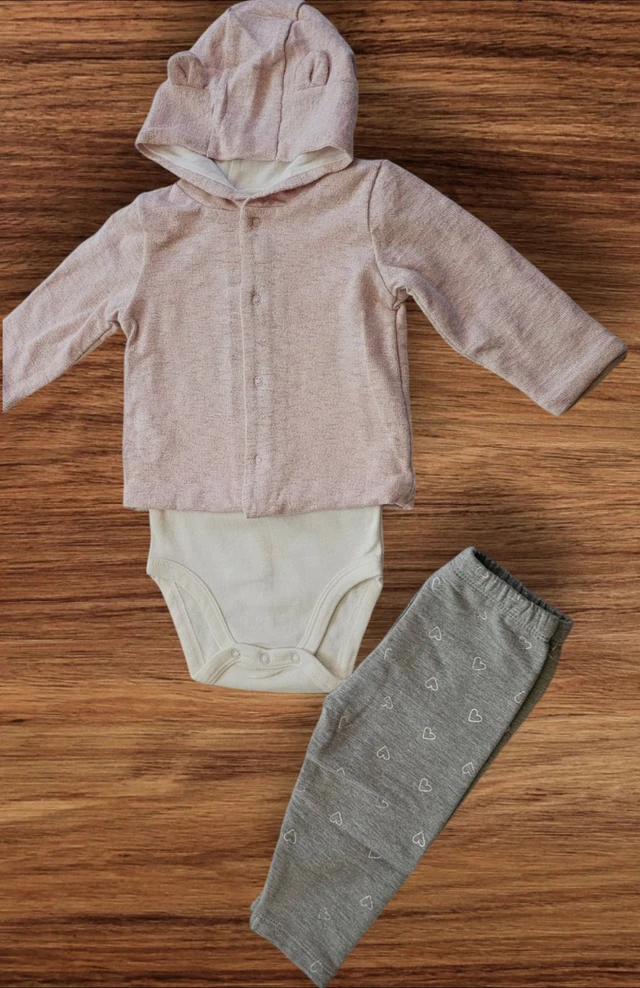 Pink Romper 3 Piece Set