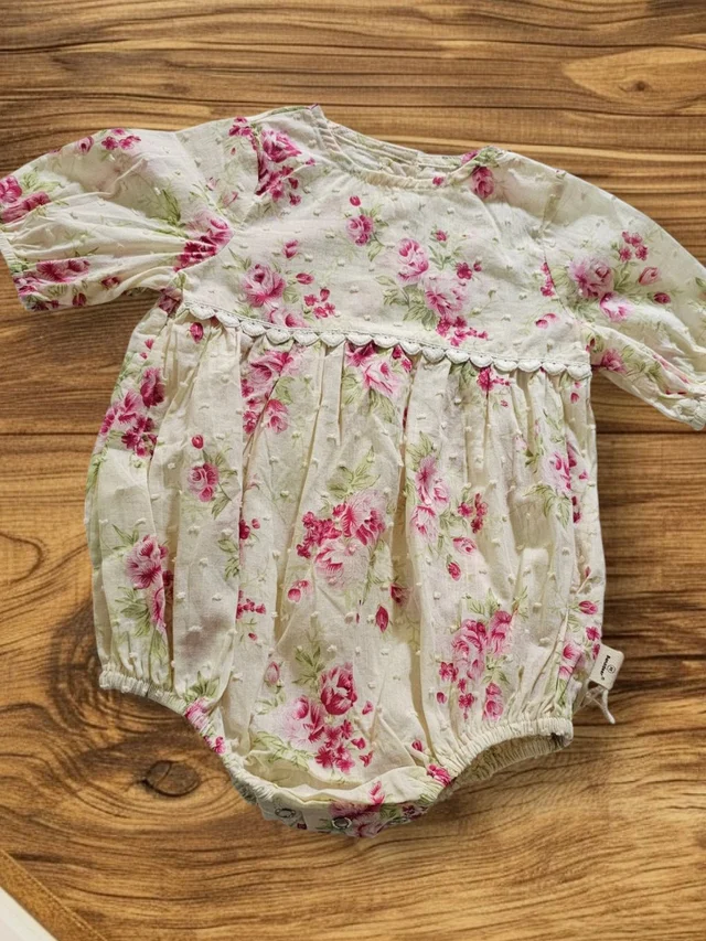 Floral Romper - Portafino, 6-9 Month