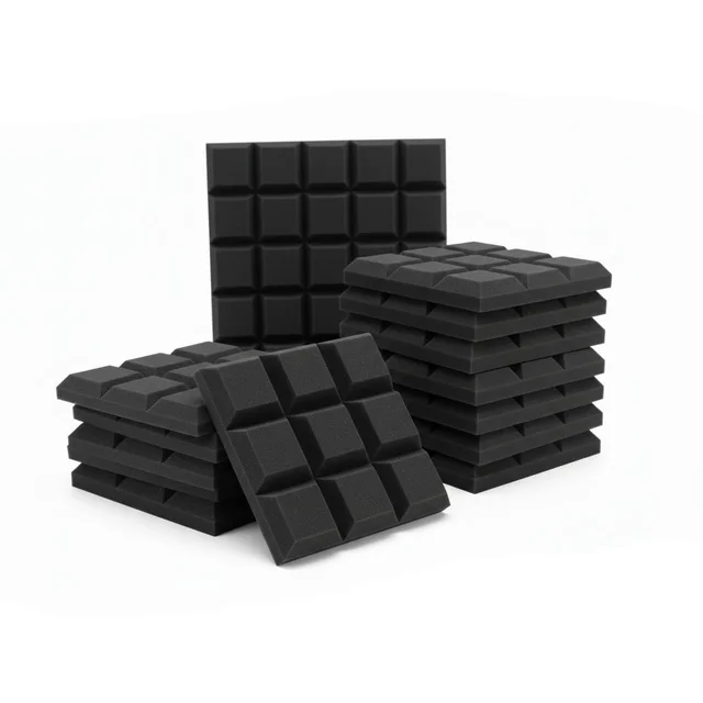 URBAN-X Acoustic Foams Acoustic Panels 12″×12″×2″ Thick | HIGH DENSITY Acoustic Foams for Echo Reduction & Sound Proofing