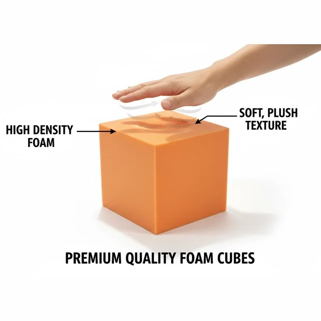 URBAN-X® Soft Foam Cubes, Colorful Flame Retardant Pit Blocks Foam Pit Cubes for Trampoline Arenas, Gymnastics, Playground, 6"x6"x6" - Set of 20