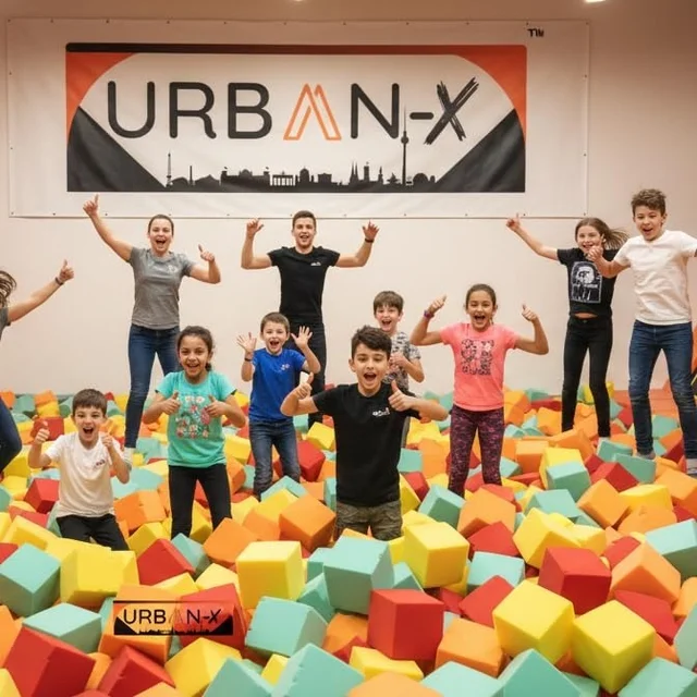 URBAN-X® Soft Foam Cubes, Colorful Flame Retardant Pit Blocks Foam Pit Cubes for Trampoline Arenas, Gymnastics, Playground, 6"x6"x6" - Set of 20