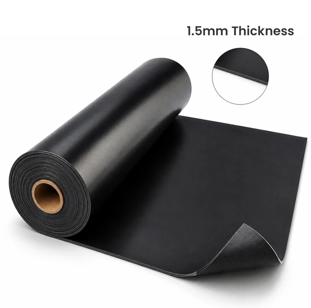URBAN-X® SoundProofing Mass Loaded Vinyl Sheet , Wall, Window & Door Soundproofing | FR MLV , High Density Black Colour 1900 kg/m^3 Sound Membrane - 4x4, MLV, 1.5mm Thickness