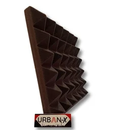 URBAN-X® Pyramid Acoustic Foam Soundproofing Studio 1'x1' ft. - 2 Inches High Density, Soundproof Foam, Noise Reduction Panels, Echo Absorption - Set of 12, Wine, Pyramid Acoustic Foam