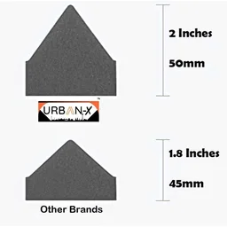 URBAN-X® Pyramid Acoustic Foam Soundproofing Studio 1'x1' ft. - 2 Inches High Density, Soundproof Foam, Noise Reduction Panels, Echo Absorption - Set of 6, Stone White, Pyramid Acoustic Foam
