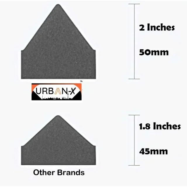 URBAN-X® Pyramid Acoustic Foam Soundproofing Studio 1'x1' ft. - 2 Inches High Density, Soundproof Foam, Noise Reduction Panels, Echo Absorption - Set of 12, Stone White, Pyramid Acoustic Foam