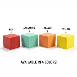 URBAN-X® Soft Foam Cubes, Colorful Flame Retardant Pit Blocks Foam Pit Cubes for Trampoline Arenas, Gymnastics, Playground, 6"x6"x6" (Black, Blue, Pink, Yellow) - Set of 200