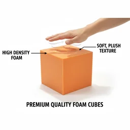 URBAN-X® Soft Foam Cubes, Colorful Flame Retardant Pit Blocks Foam Pit Cubes for Trampoline Arenas, Gymnastics, Playground, 6"x6"x6" (Black, Blue, Pink, Yellow) - Set of 500