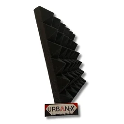 URBAN-X® Pyramid Acoustic Foam Soundproofing Studio 1'x1' ft. - 2 Inches High Density, Soundproof Foam, Noise Reduction Panels, Echo Absorption - Set of 6, Black, Pyramid Acoustic Foam