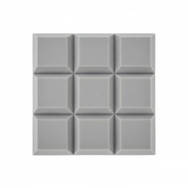 URBAN-X Acoustic Foams Acoustic Panels 12″×12″×2″ Thick | HIGH DENSITY Acoustic Foams for Echo Reduction & Sound Proofing - Set of 18, Stone White, Cadbury Acoustic Foam Self Adhesive