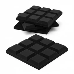 URBAN-X Acoustic Foams Acoustic Panels 12″×12″×2″ Thick | HIGH DENSITY Acoustic Foams for Echo Reduction & Sound Proofing - Set of 6, Black, Cadbury Acoustic Foam