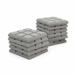 URBAN-X Acoustic Foams Acoustic Panels 12″×12″×2″ Thick | HIGH DENSITY Acoustic Foams for Echo Reduction & Sound Proofing - Set of 18, Stone White, Cadbury Acoustic Foam Self Adhesive
