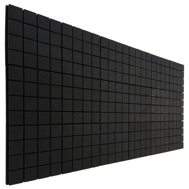URBAN-X Acoustic Foams Acoustic Panels 12″×12″×2″ Thick | HIGH DENSITY Acoustic Foams for Echo Reduction & Sound Proofing - Set of 6, Black, Turbo Acoustic Foam