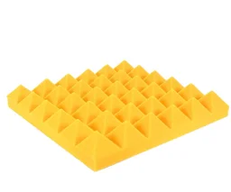 Urban-X URBAN-X® Pyramid Soundproofing Studio Acoustic Foam 1'x1' ft. - 2 Inches 50D High Density, Soundproof Foam, Noise Reduction Panels, Echo Absorption - Set of 108, Yellow