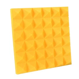 Urban-X URBAN-X® Pyramid Soundproofing Studio Acoustic Foam 1'x1' ft. - 2 Inches 50D High Density, Soundproof Foam, Noise Reduction Panels, Echo Absorption - Set of 108, Yellow
