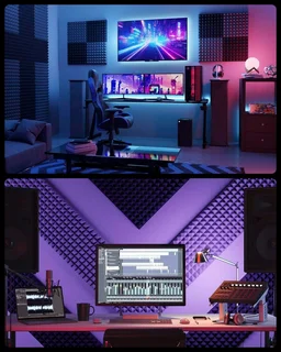 Urban-X URBAN-X® Pyramid Soundproofing Studio Acoustic Foam 1'x1' ft. - 2 Inches 50D High Density, Soundproof Foam, Noise Reduction Panels, Echo Absorption - Set of 36, Aqua Green