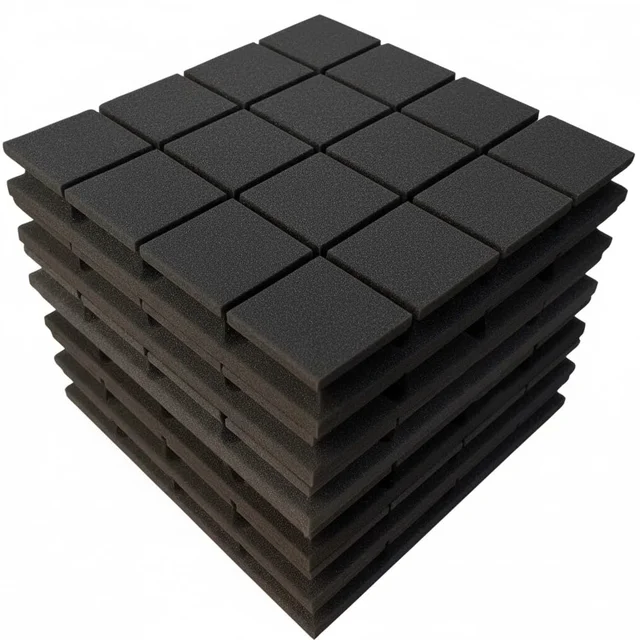 URBAN-X Acoustic Foams Acoustic Panels 12″×12″×2″ Thick | HIGH DENSITY Acoustic Foams for Echo Reduction & Sound Proofing - Set of 6, Black, Turbo Acoustic Foam