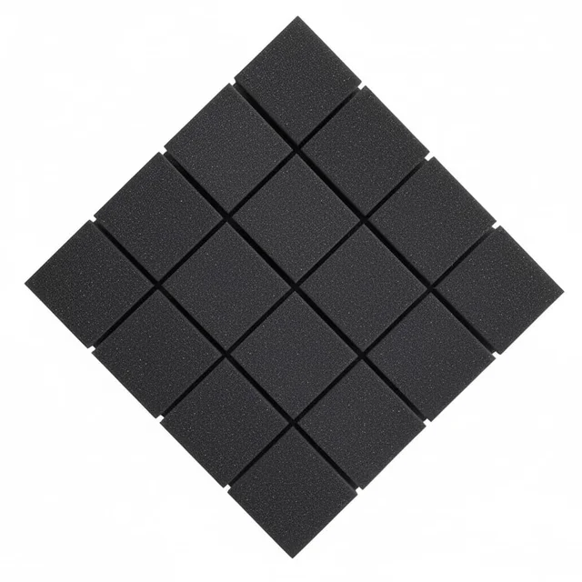 URBAN-X Acoustic Foams Acoustic Panels 12″×12″×2″ Thick | HIGH DENSITY Acoustic Foams for Echo Reduction & Sound Proofing - Set of 18, Black, Turbo Acoustic Foam Self Adhesive