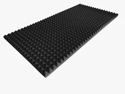 URBAN-X Pyramid Sheet 6x3 ft - 2 inches 50D Soundproofing Studio Acoustic Foams | 50D High Density, Soundproof Foam, Noise Reduction Panels, Echo Absorption - Black 50mm - Set of 8