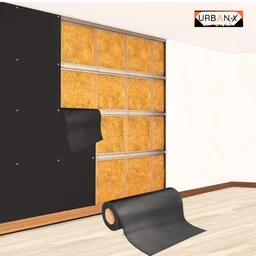 URBAN-X® SoundProofing Mass Loaded Vinyl Sheet , Wall, Window & Door Soundproofing | FR MLV , High Density Black Colour 1900 kg/m^3 Sound Membrane - 4x4, MLV, 1.5mm Thickness