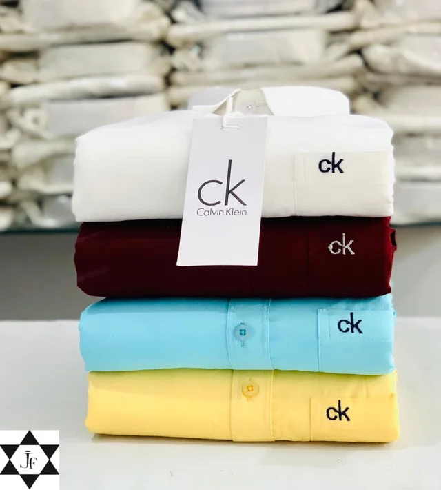 C k Men's Plain Shirt Combo - Pack of 4 | Premium Cotton | Casual & Formal Wear - M-38
