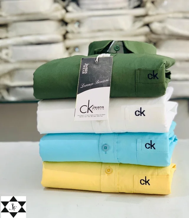 C k Men's Plain Shirt Combo - Pack of 4 | Premium Cotton | Casual & Formal Wear - M-38