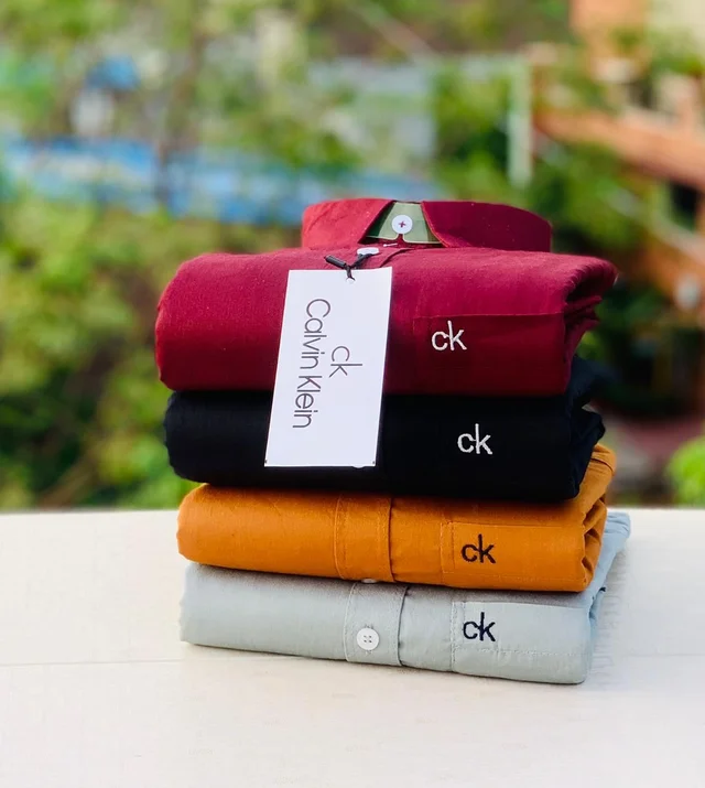 C k Men's Plain Shirt Combo - Pack of 4 | Premium Cotton | Casual & Formal Wear - XL-42