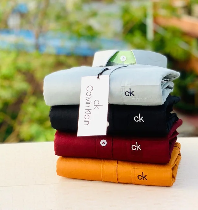 C k Men's Plain Shirt Combo - Pack of 4 | Premium Cotton | Casual & Formal Wear - XL-42