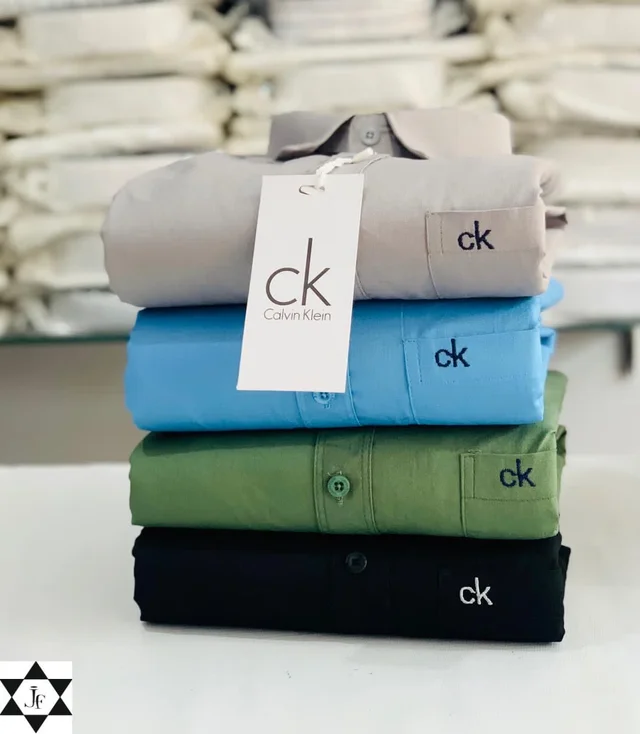 C k Men's Plain Shirt Combo - Pack of 4 | Premium Cotton | Casual & Formal Wear - M-38