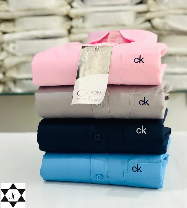 C k Men's Plain Shirt Combo - Pack of 4 | Premium Cotton | Casual & Formal Wear - XL-42