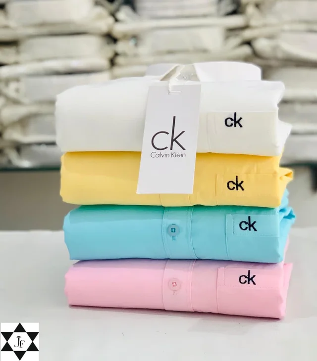 C k Men's Plain Shirt Combo - Pack of 4 | Premium Cotton | Casual & Formal Wear - XL-42