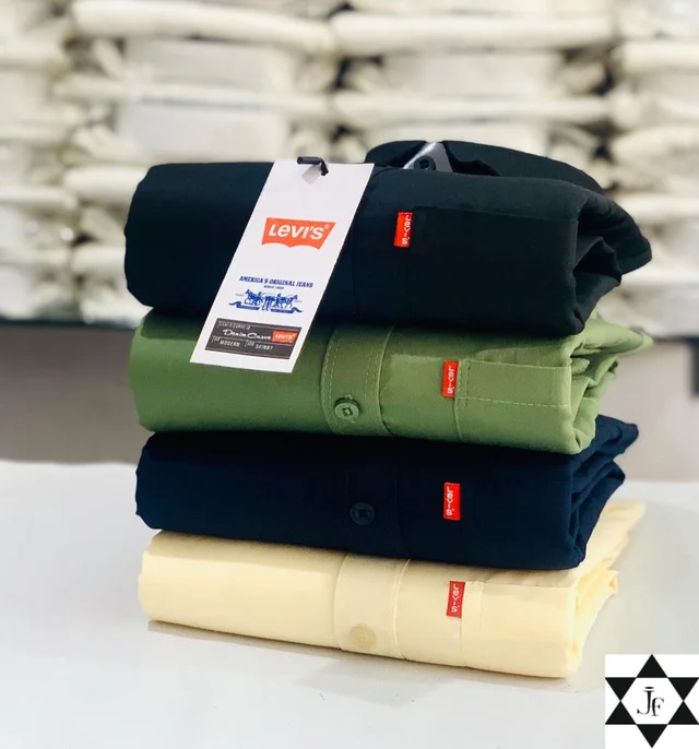Levies Men's Plain Shirt Combo - Pack of 4 | Premium Cotton | Casual & Formal Wear - XL- 42