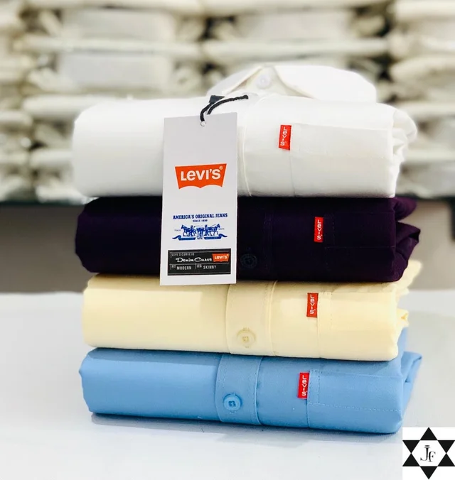 Levies Men's Plain Shirt Combo - Pack of 4 | Premium Cotton | Casual & Formal Wear - M- 38