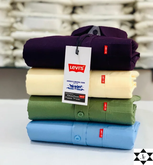 Levies Men's Plain Shirt Combo - Pack of 4 | Premium Cotton | Casual & Formal Wear - XXL- 44