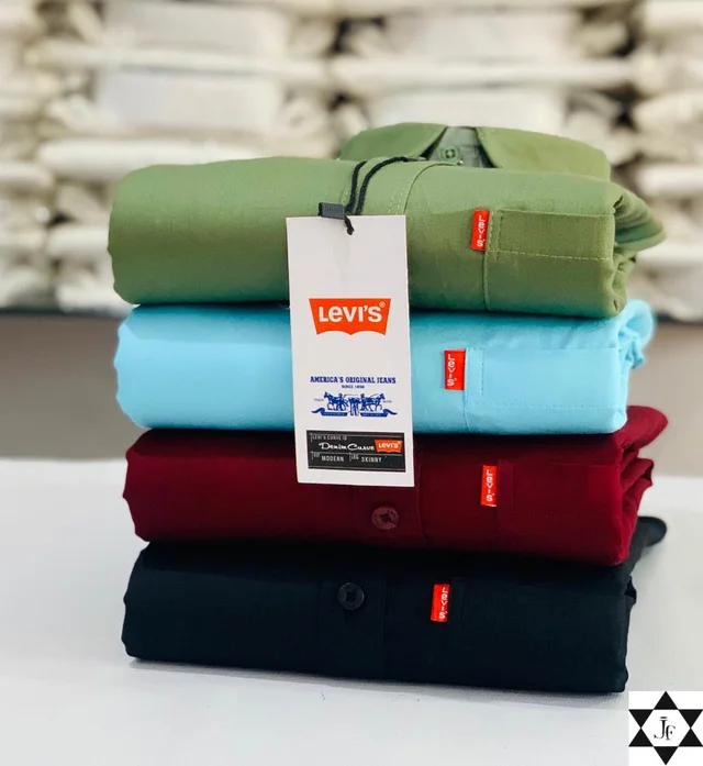 Levies Men's Plain Shirt Combo - Pack of 4 | Premium Cotton | Casual & Formal Wear - M- 38