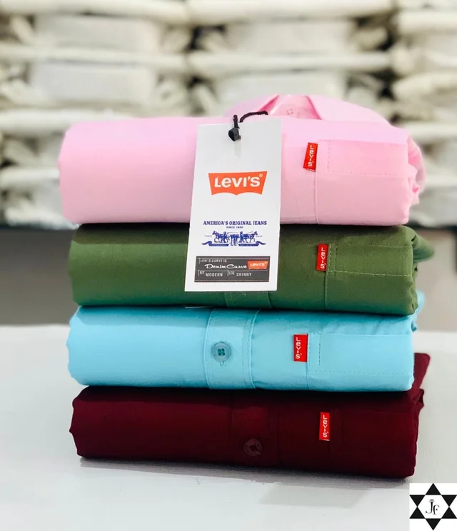 Levies Men's Plain Shirt Combo - Pack of 4 | Premium Cotton | Casual & Formal Wear - M- 38