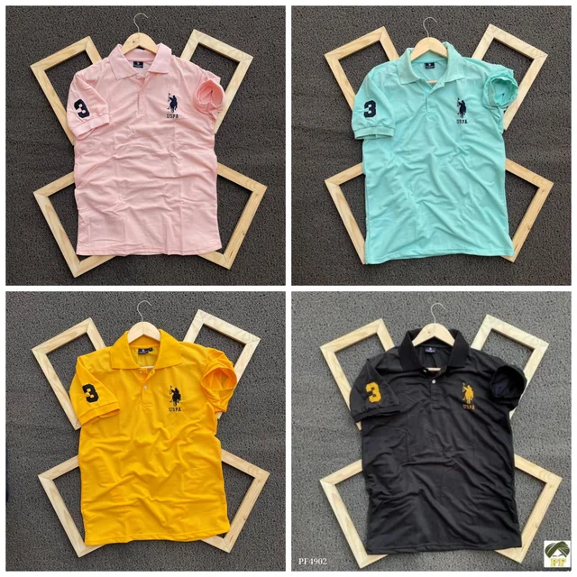 Polo Men's Plain T- Shirt Combo - Pack of 4 | Premium Cotton | Casual Wear - XL-42