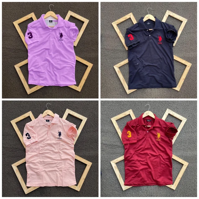 Polo Men's Plain T- Shirt Combo - Pack of 4 | Premium Cotton | Casual Wear - XL-42