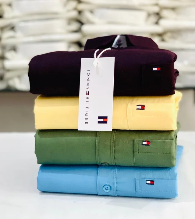 Tommy Men's Plain Shirt Combo - Pack of 4 | Premium Cotton | Casual & Formal Wear - XXL-44