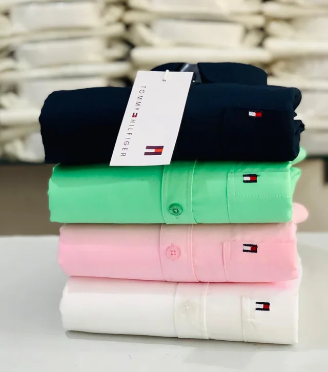 Tommy Men's Plain Shirt Combo - Pack of 4 | Premium Cotton | Casual & Formal Wear - XXL-44